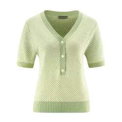 Striped Short Hand Hemp and Organic Cotton Sweater 2