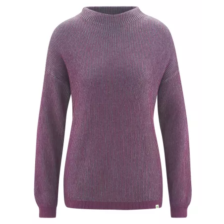 Pull style côtelé avec col montant