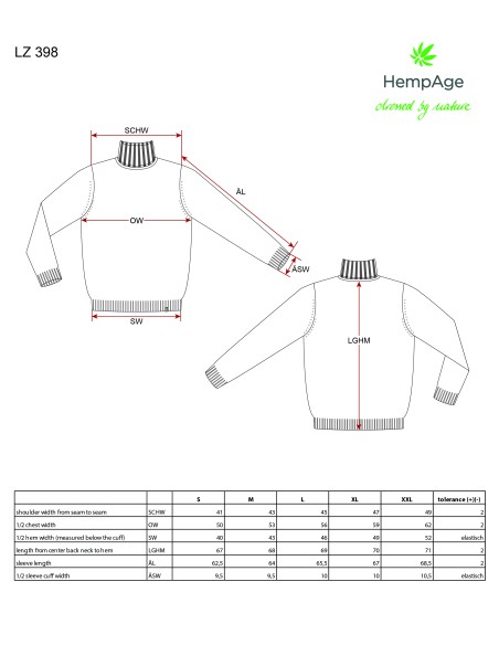 Hanf- und Bio-Baumwollpullover für Männer