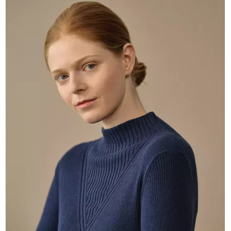 Geometrischer Muster-Mesh-Pullover