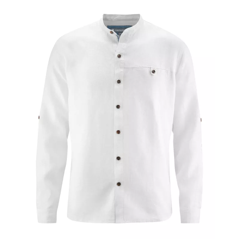 Chemise col mao - Pur chanvre