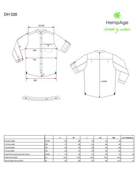 Camisa del cuello de Mao - HEMMP puro