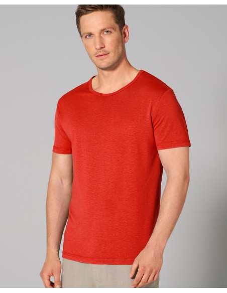 Camiseta para hombre de cáñamo y algodón para hombres - Comodidad natural