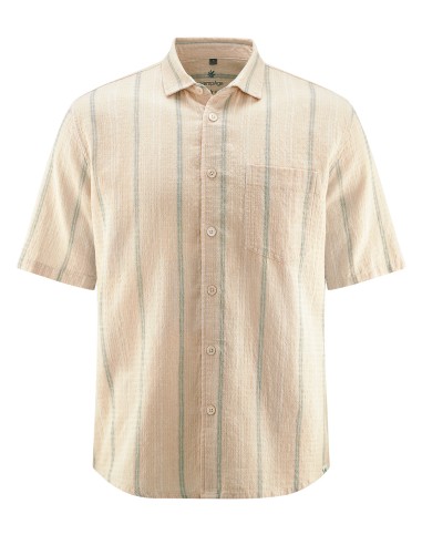 Organic hemp & cotton striped man shirt – casual