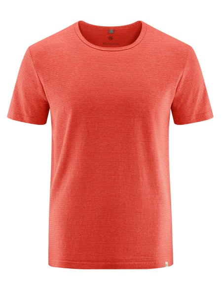 Camiseta a rayas de cáñamo de rayas y algodón - Copa normal