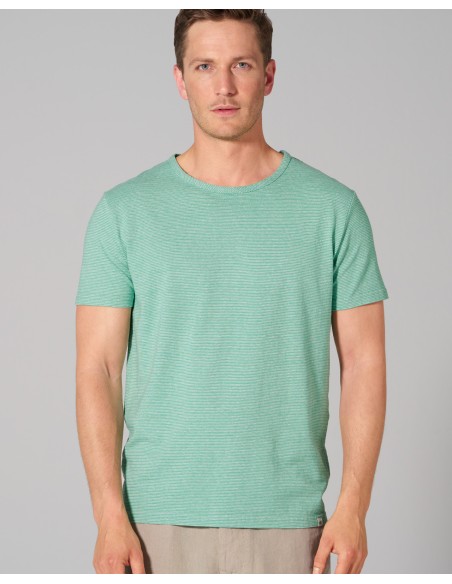 T-shirt homme rayé chanvre & coton bio – coupe normale