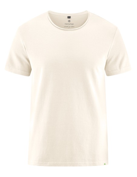 T-shirt homme chanvre & coton – bords roulés