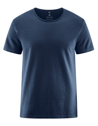 T-shirt da uomo in canapa e cotone da uomo - bordi laminati