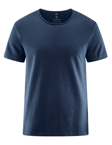 T-shirt da uomo in canapa e cotone da uomo - bordi laminati