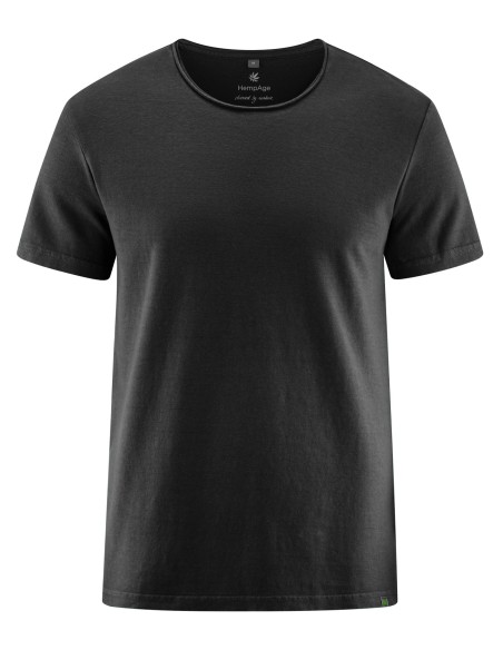 T-shirt da uomo in canapa e cotone da uomo - bordi laminati