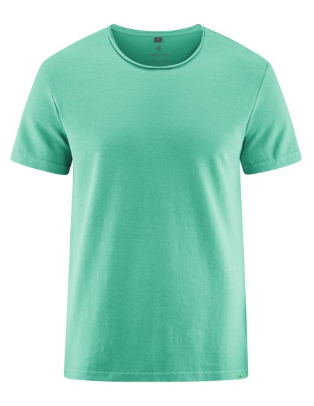 Herren Hanf & Baumwollmänner T-Shirt - Rollte Kanten