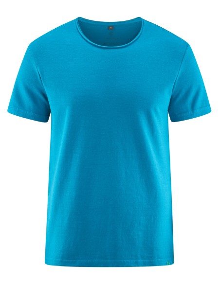 T-shirt da uomo in canapa e cotone da uomo - bordi laminati