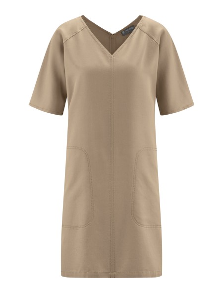 V-neck dress lyocell hemp – fluid & comfortable