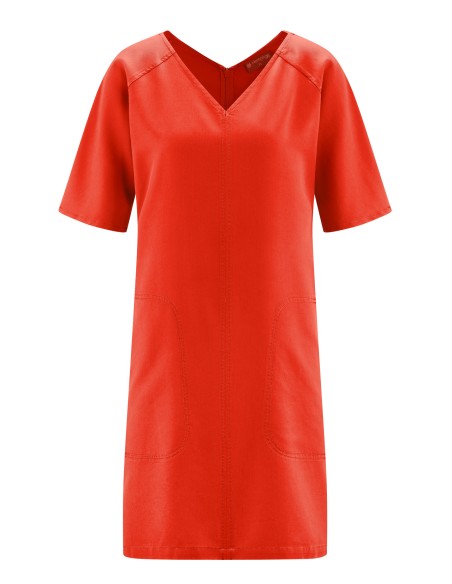 V-Ausschnitt-Kleid Lyocell Hanf - Flüssigkeit & Bequeme