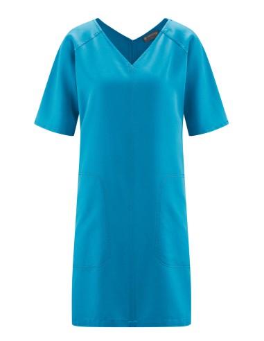 V-neck dress lyocell hemp – fluid & comfortable