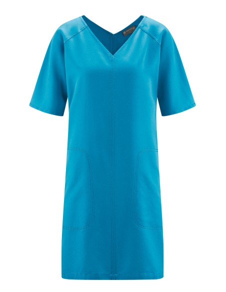 V-Ausschnitt-Kleid Lyocell Hanf - Flüssigkeit & Bequeme