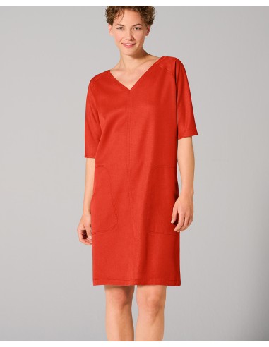 V-Ausschnitt-Kleid Lyocell Hanf - Flüssigkeit & Bequeme