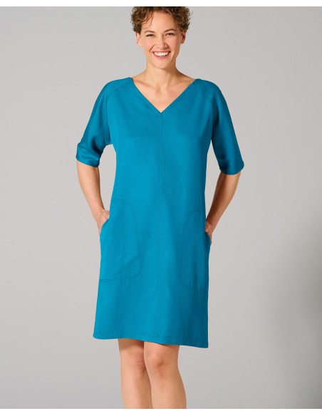 Vestido de cuello en V Lyocell HABP - Fluido y cómodo