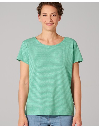 T-shirt femme rayé chanvre & coton bio – confort naturel