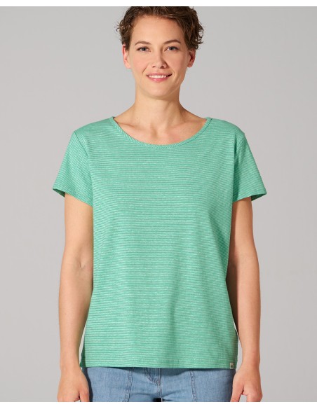T-shirt femme rayé chanvre & coton bio – confort naturel