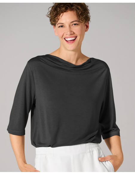 High woman collar cascade lyocell hemp – long sleeves