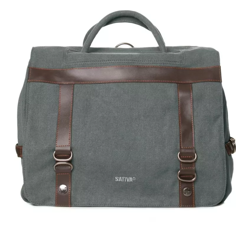 Hemp and leather canvas binder