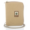 Wallet with hemp and organic cotton chain