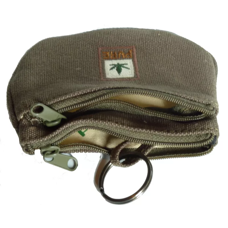 Portamonete con effigie di foglie di canapa - Pure