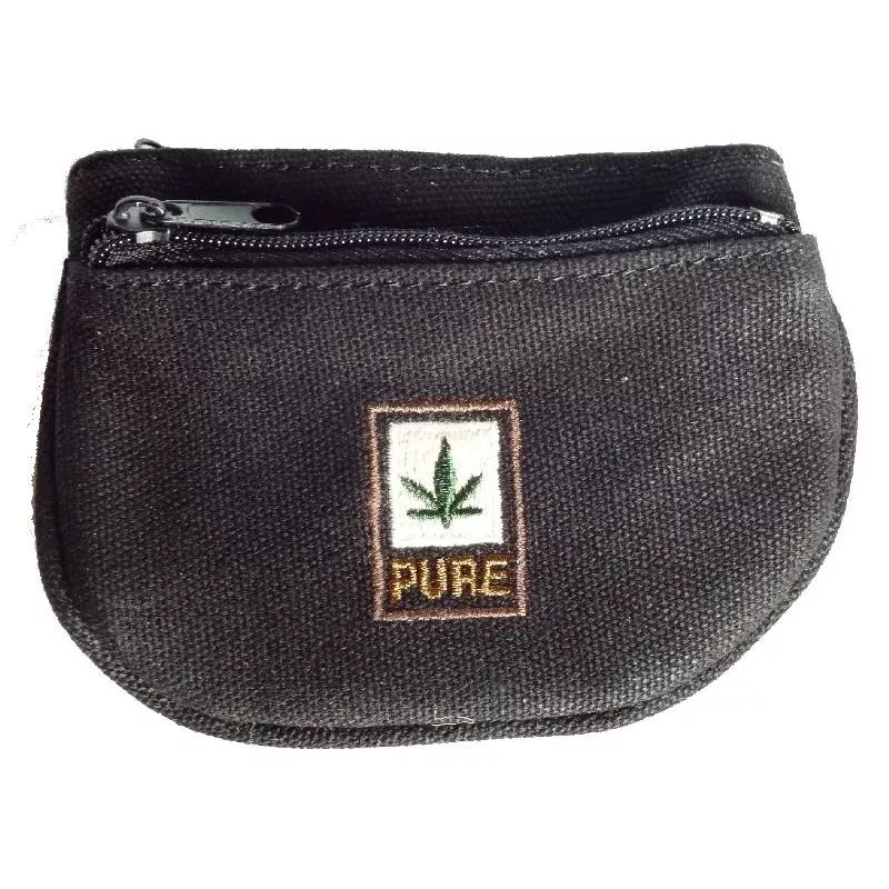 Porte monnaie effigie feuille chanvre - Pure