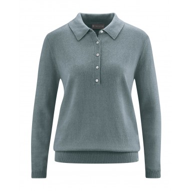 Pullover with shirt collar Polo style