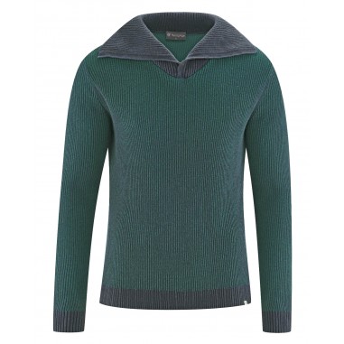 Men's zipped collar knitted sweater